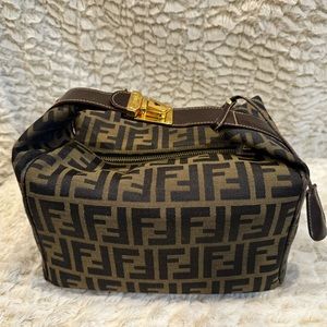 Fendi Zucca Canvas Vanity Cosmetic Pouch